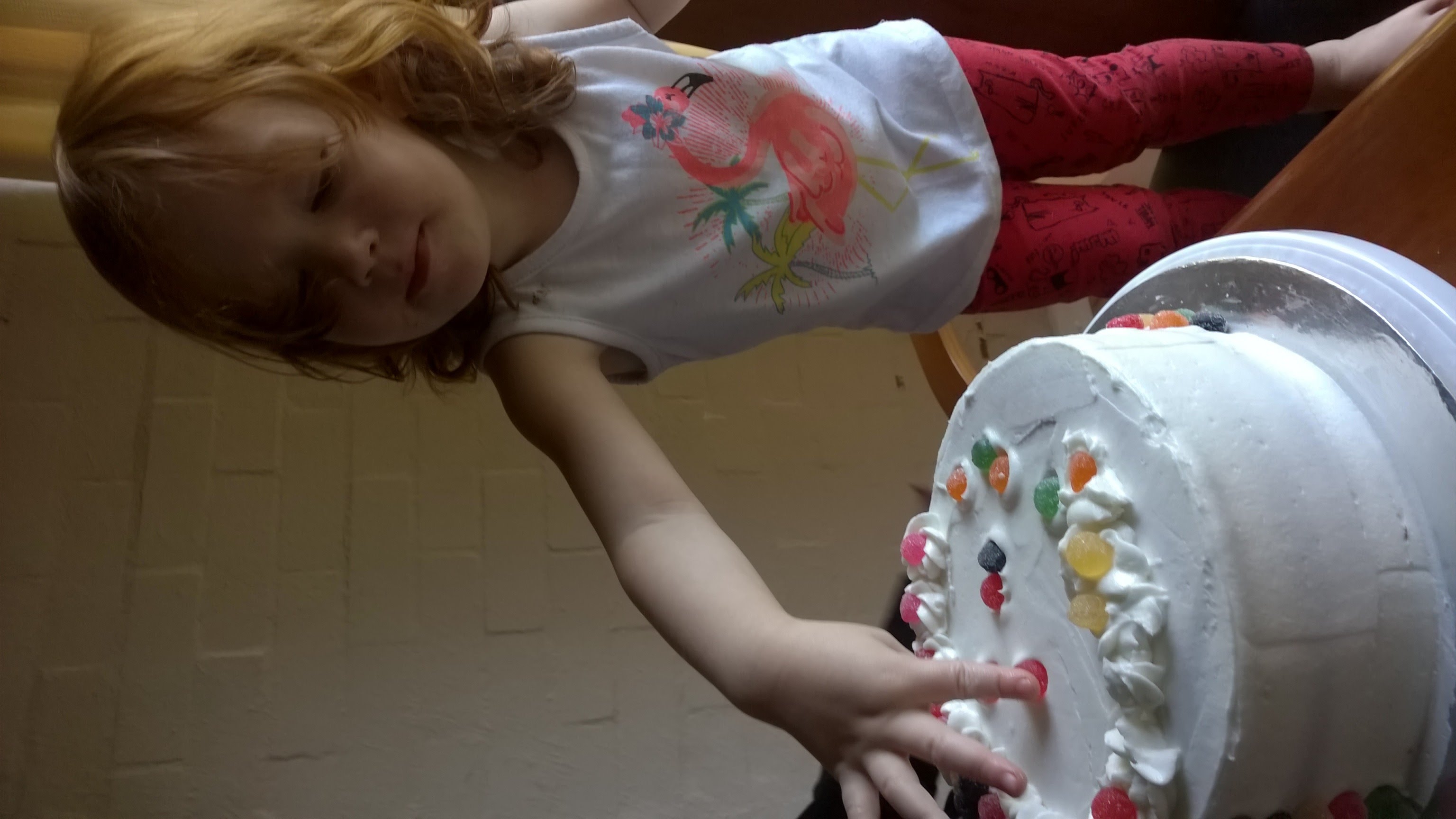 Cake covered in frosting