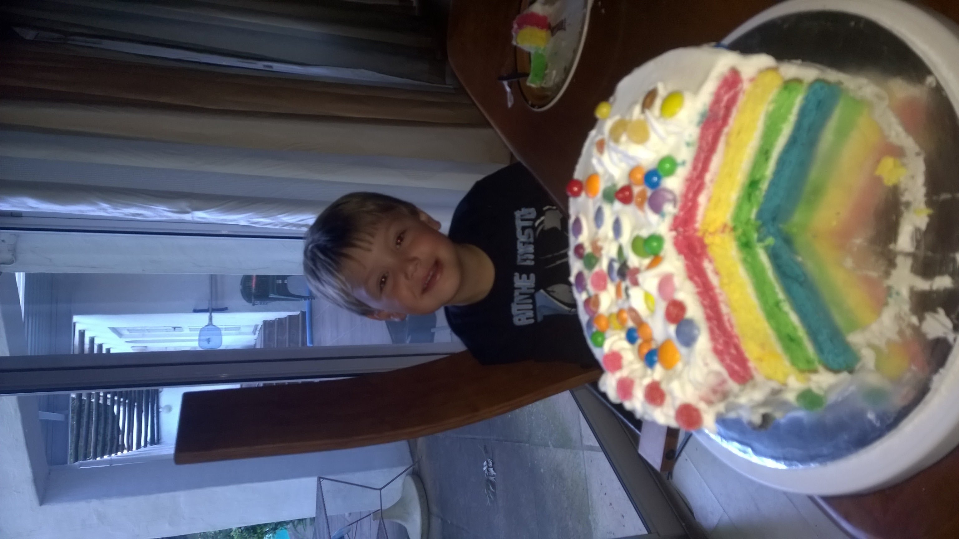 Enjoying the cake