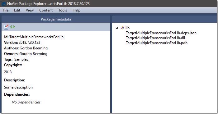 NuGet package structure with binaries in root of lib folder