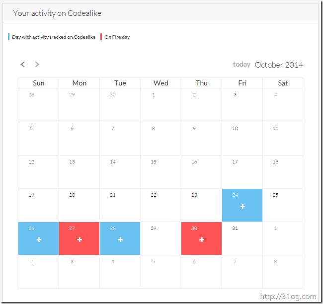 Codealike calendar view