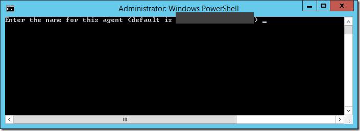TFS Build agent configuration command prompt