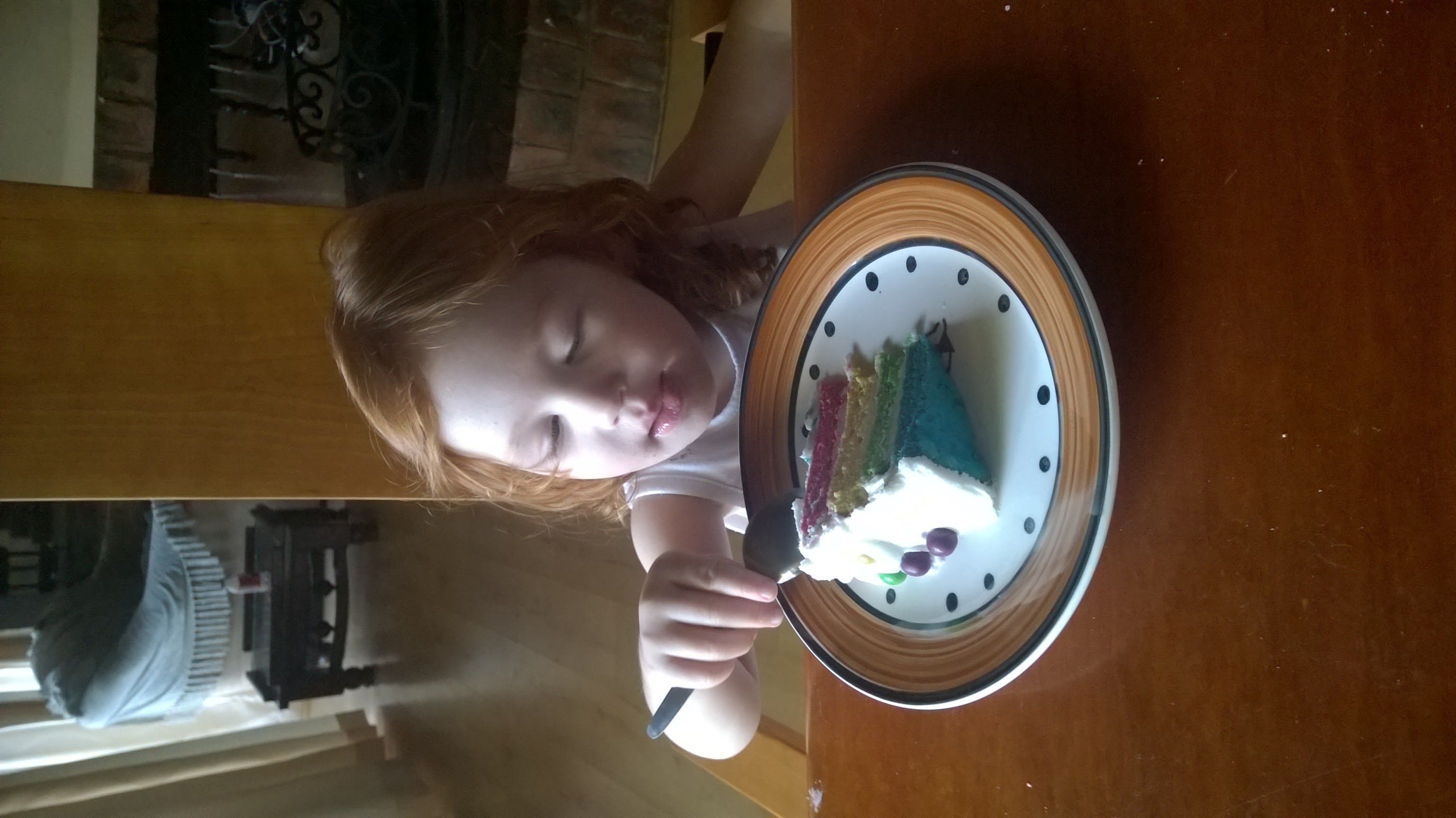 Another slice of the colorful cake