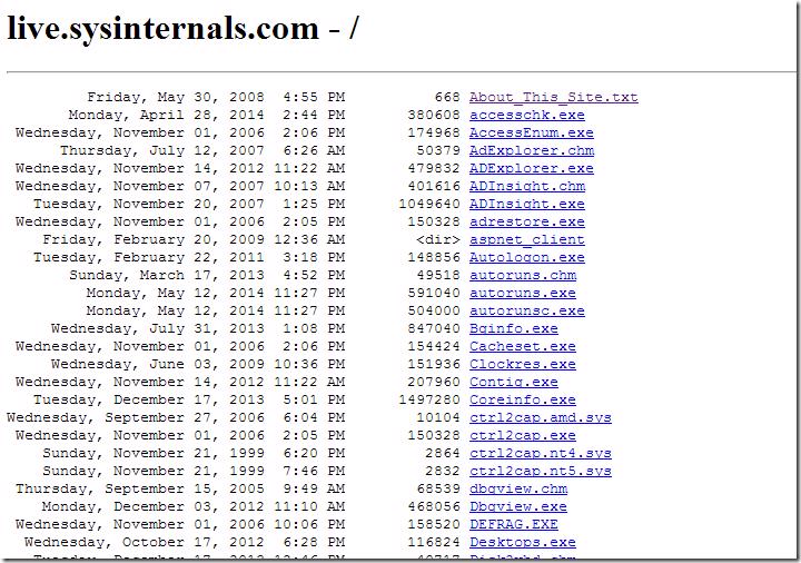 Sys Internals Updater application interface