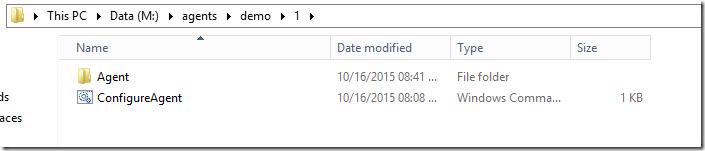 TFS Build agent ConfigureAgent.bat directory