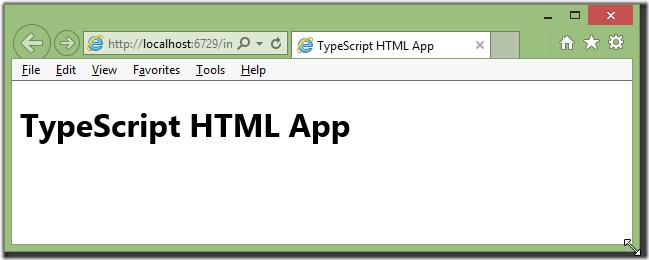 Blank app running in Internet Explorer