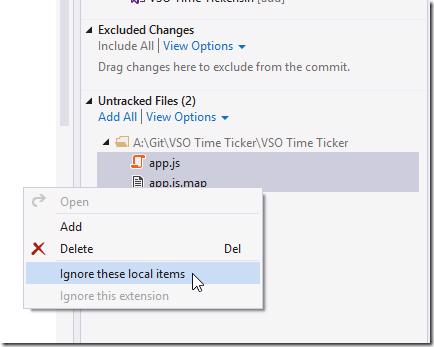 Visual Studio .tfignore file editor