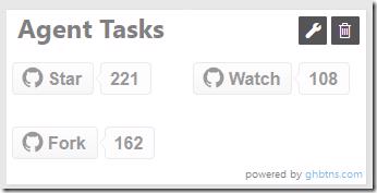 Configured GitHub Widget displaying repository stats