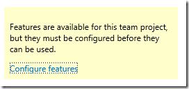 Configure Features option in TFS