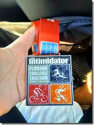 Big square medal with 4 quadrants on it