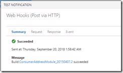 Tweet from MyPipelines bot showing successful build