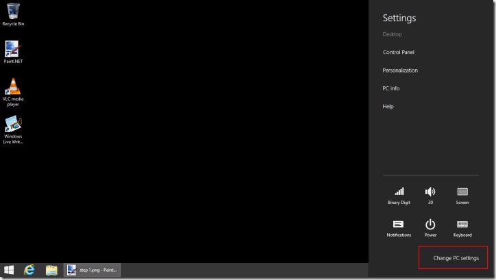 Windows 8.1 PC Settings - Change PC Settings