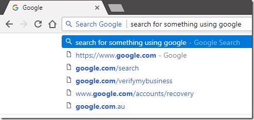 VSTS search bar in Chrome