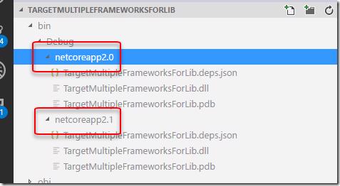 Build output folders for multiple target frameworks