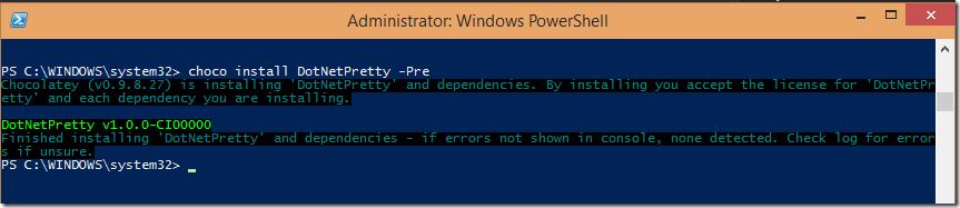 Package Installation Confirmation