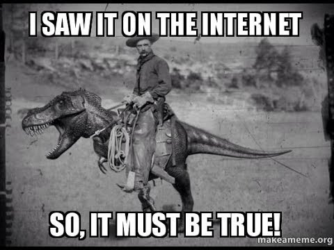 If it's on the internet... it must be true