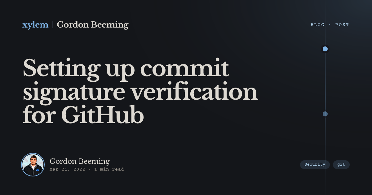 Setting up commit signature verification for GitHub | Gordon Beeming