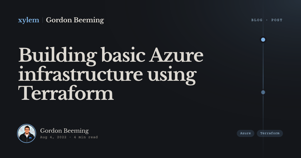Building basic Azure infrastructure using Terraform | Gordon Beeming