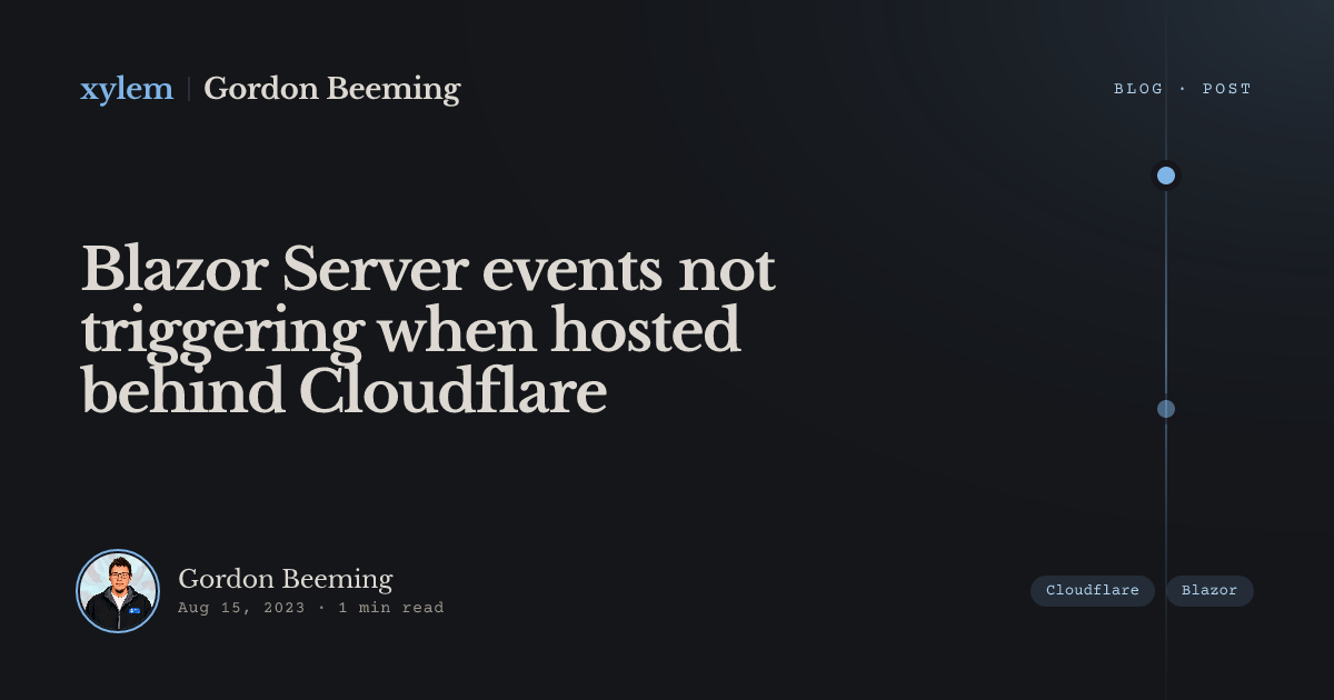 Blazor Server events not triggering when hosted behind Cloudflare ...