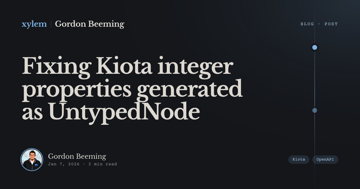 Fixing Kiota: When int becomes UntypedNode (ASP.NET Core OpenAPI 3.1 ...